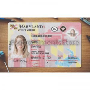 Maryland Driver License PSD - PSD Documents Store