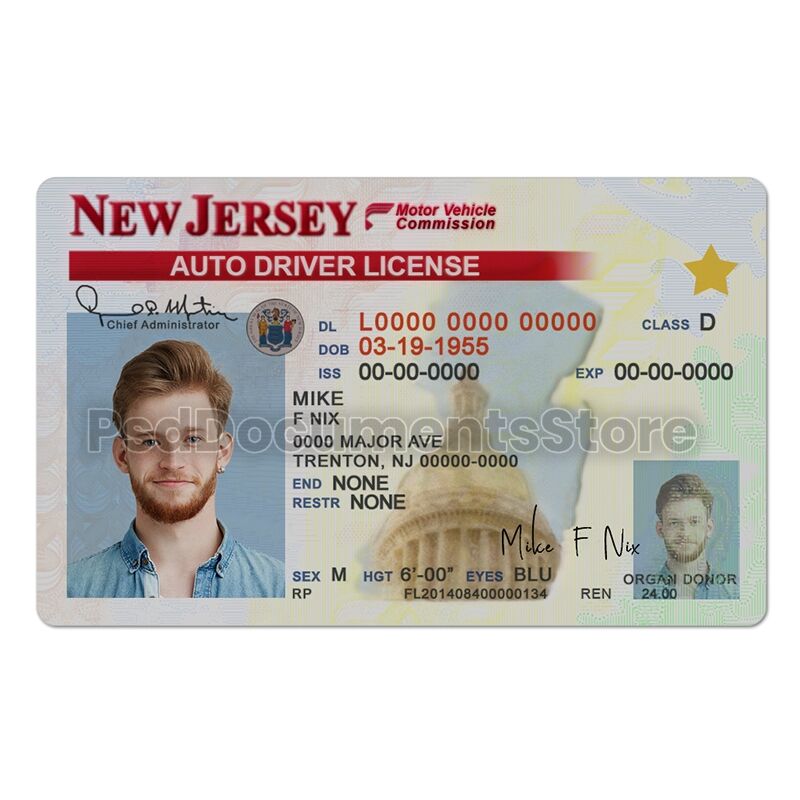 New Jersey Driver License Template - PSD Documents Store