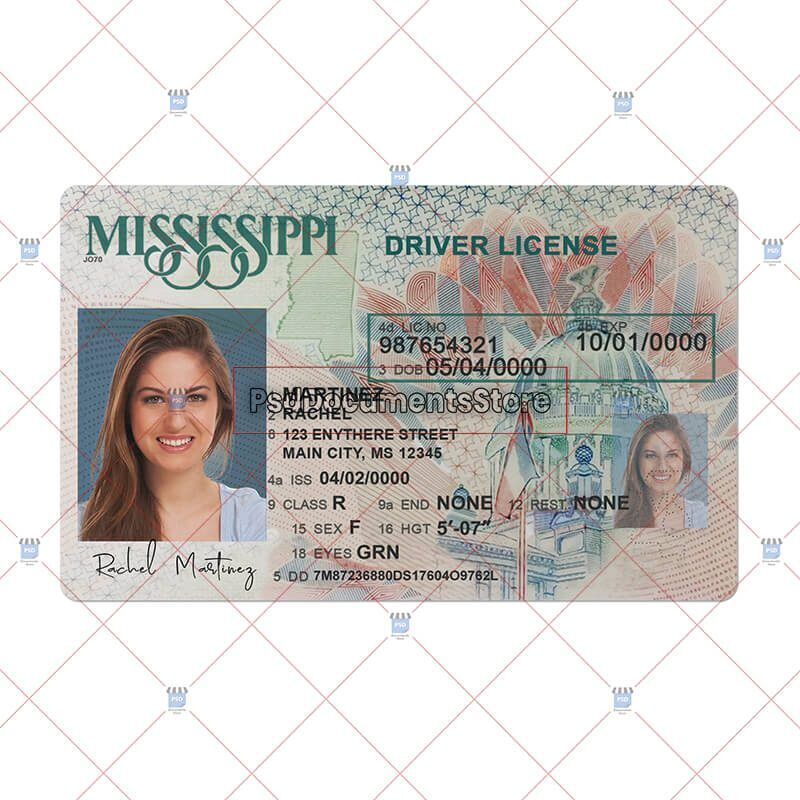 Mississippi Drivers License Template Psd Doc Store 